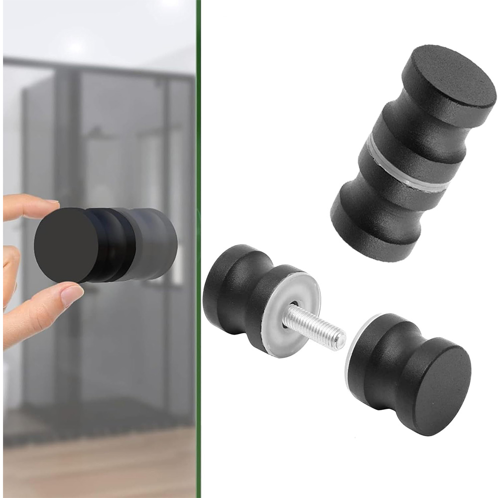 Home Bathroom Hardware - مقبض باب زجاجي من الألومنيوم باللون