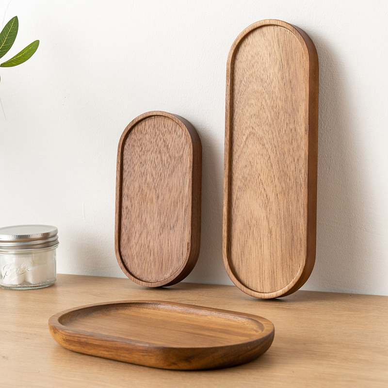 Zara Home Bathroom Tray - صينية طعام خشبية صلبة ، طبق
