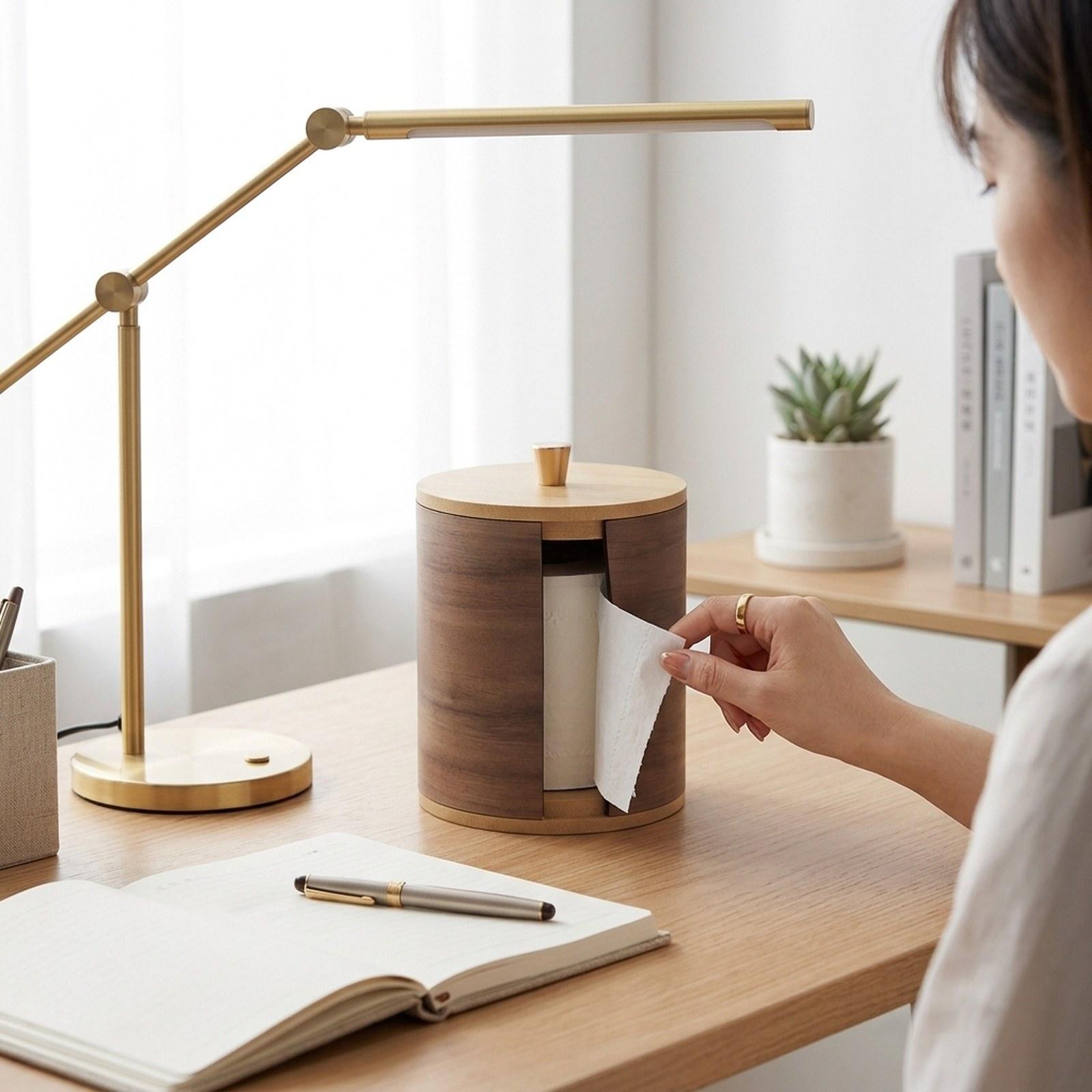 Home Bathroom Paper Towel Dispenser - حامل مناديل ورقية مع سطح من