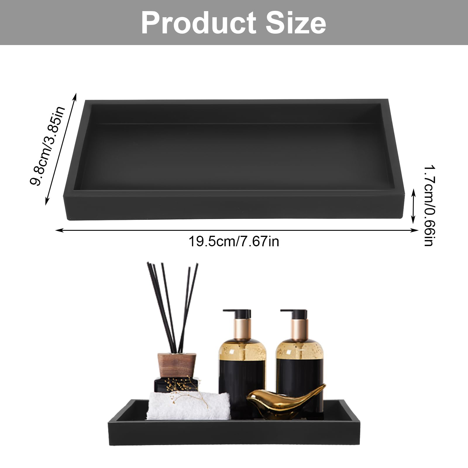 Zara Home Bathroom Tray - صينية طاولة حمام سيليكون سميكة ،