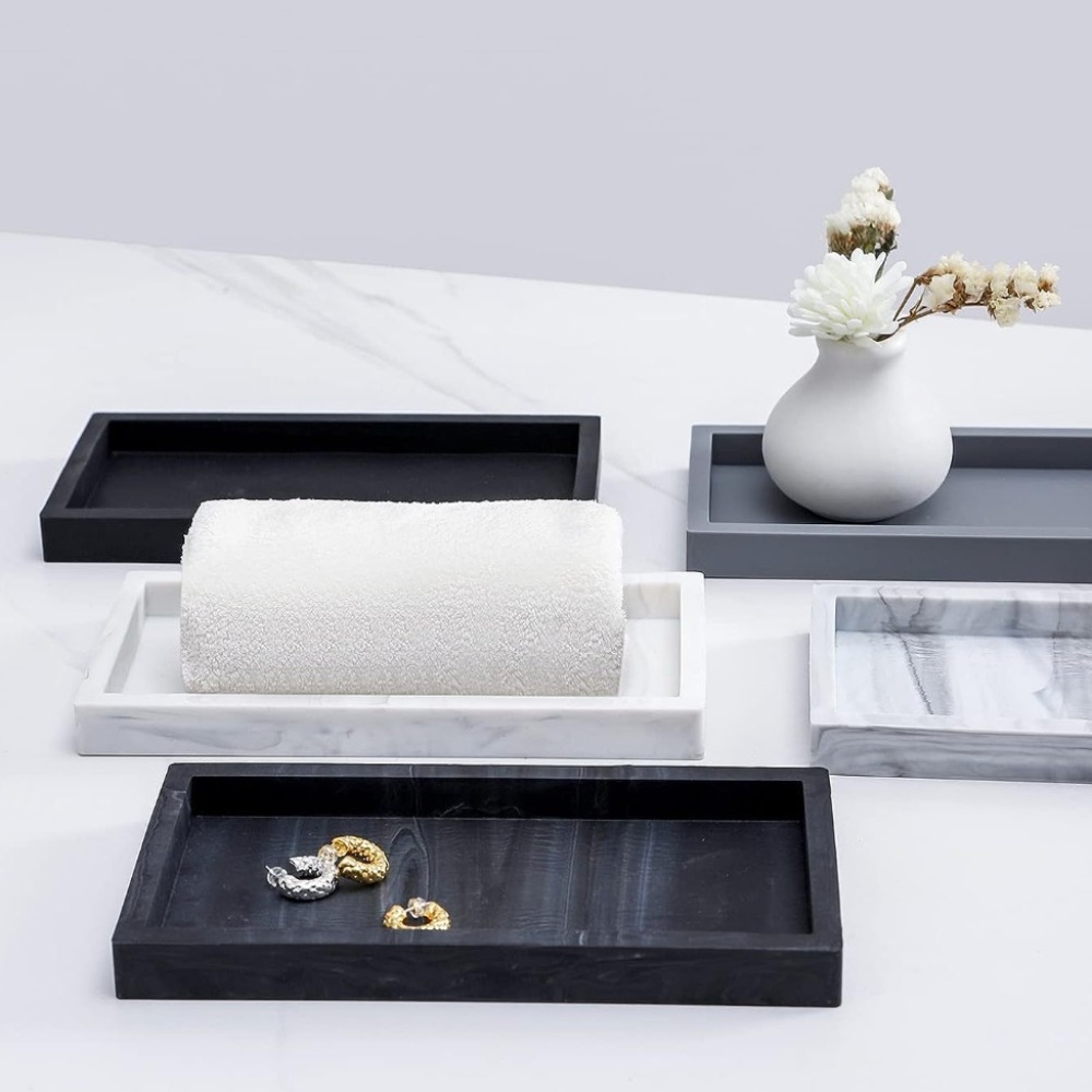 Zara Home Bathroom Tray - صينية مضادة للحمام سميكة، صينية تخزين