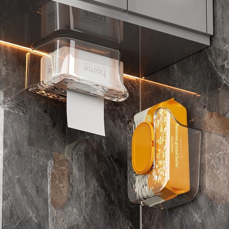 Home Bathroom Paper Towel Dispenser - موزع مناديل مبللة مثبت على الحائط،