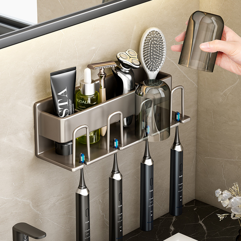 Tiny Home Bathroom Kit - رفوف حمام مثبتة على الحائط، حامل