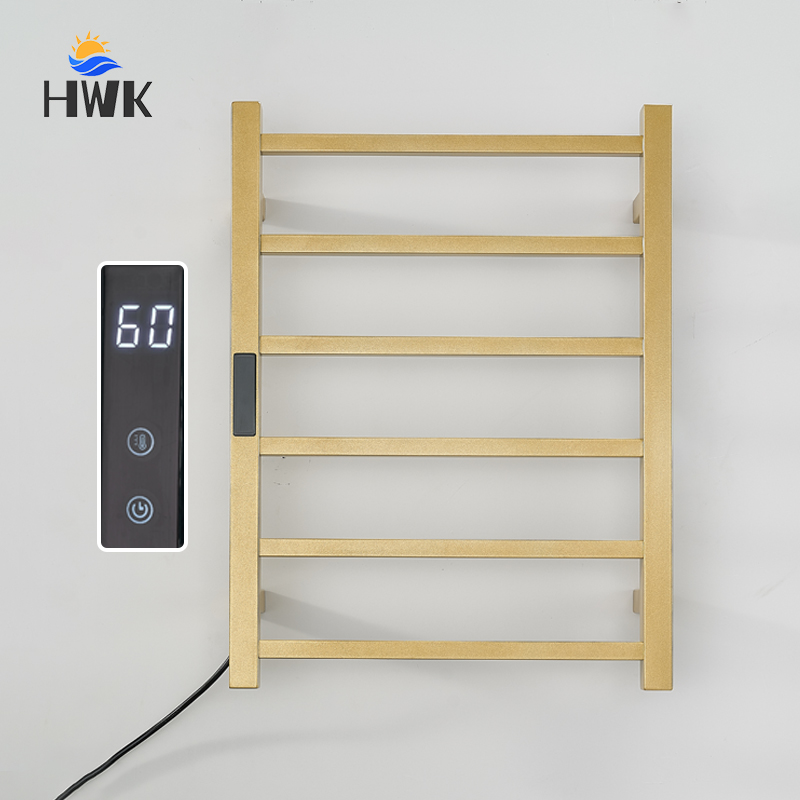 Towel Warmer Electric - جهاز تدفئة المناشف الكهربائية باللون الذهبي/الأسود/الأبيض.