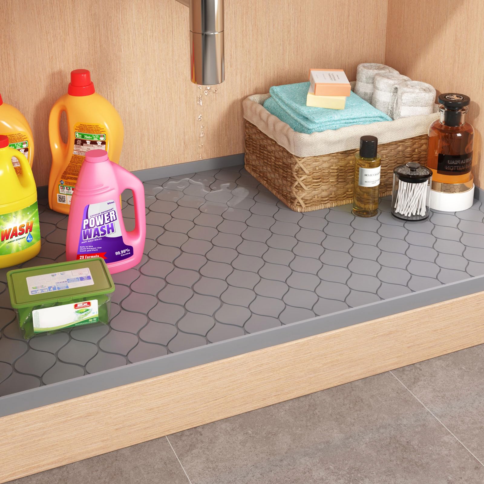 حصيرة سيليكون تحت الحوض، أدوات - مراجعة Home Essentials Bathroom Cabinet وسعره