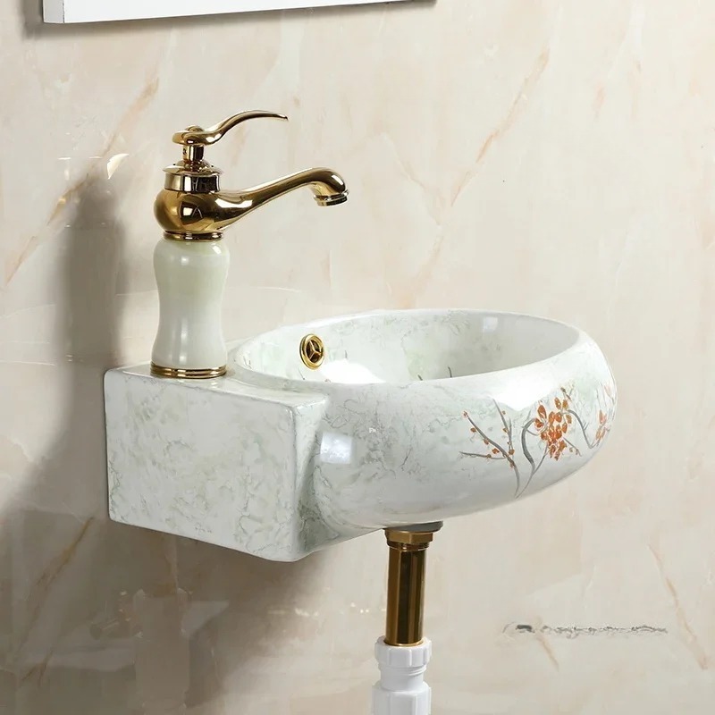 حوض غسيل سيراميك معلق على الحا - مراجعة Home Bathroom Decor وسعره