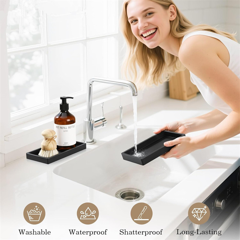 صينية سيليكون S/L لأسطح الحمام - مراجعة Zara Home Bathroom Tray وسعره