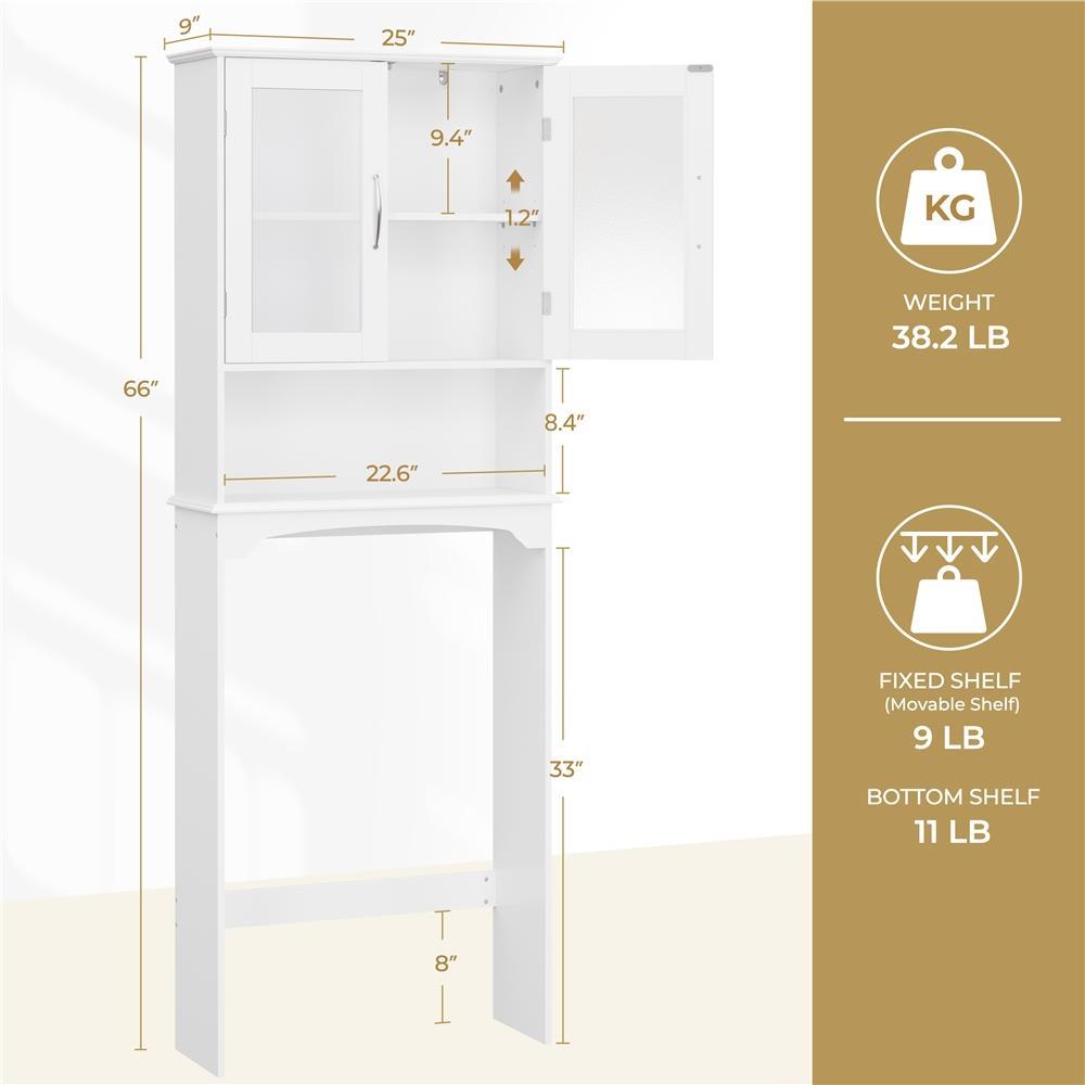 خزانة تخزين عصرية فوق المرحاض  - مراجعة Home Essentials Bathroom Cabinet وسعره