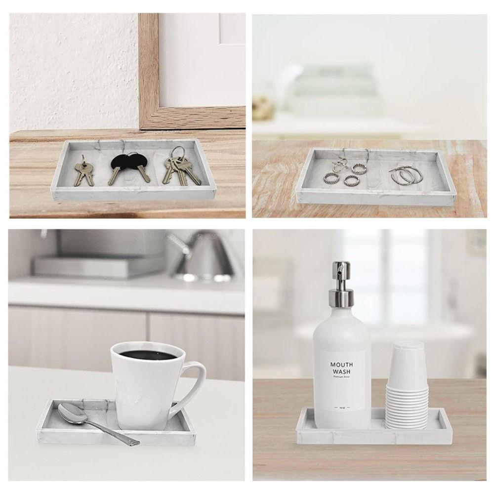 صينية تخزين سيليكون مستطيلة سم - مراجعة Zara Home Bathroom Tray وسعره