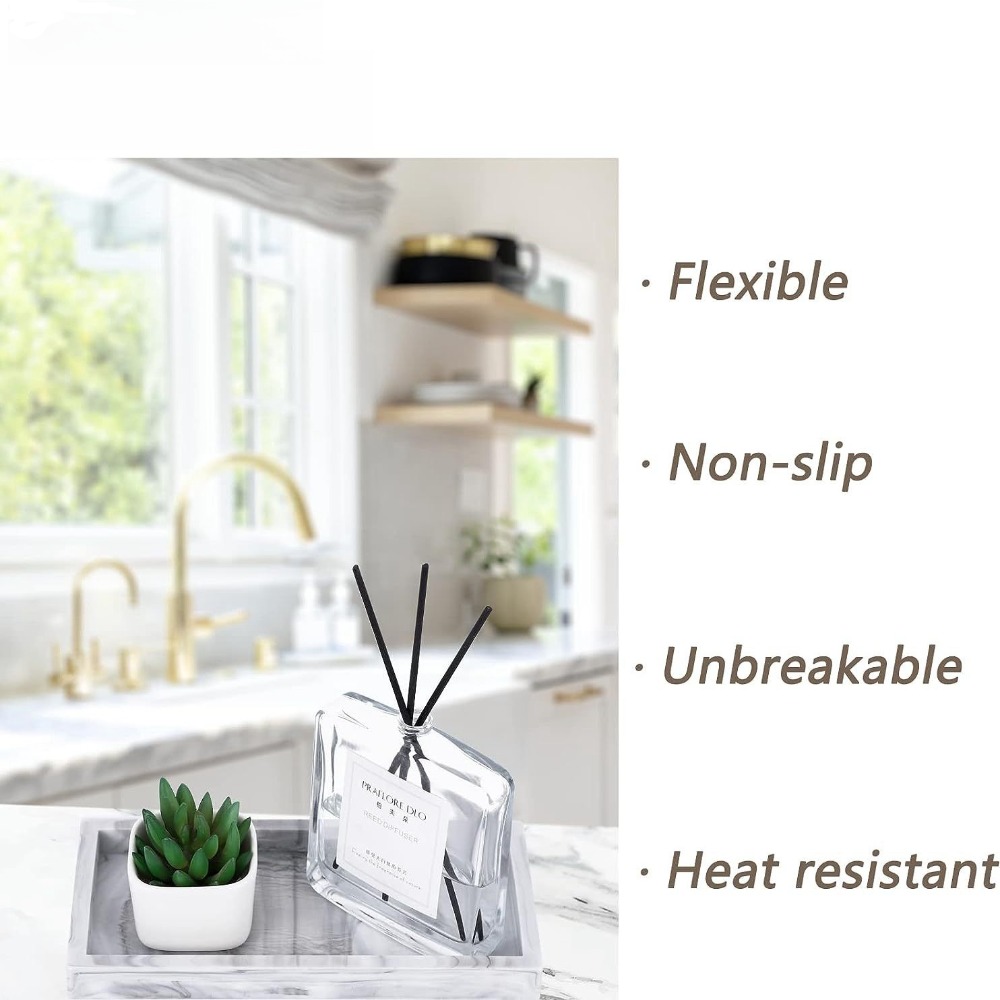 صينية تخزين سيليكون مستطيلة سم - مراجعة Zara Home Bathroom Tray وسعره