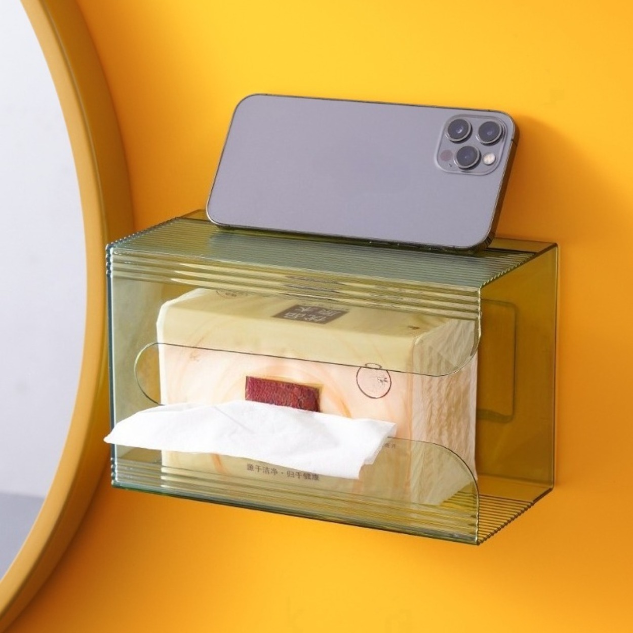 حامل مناديل أكريليك شفاف مثبت  - مراجعة Home Bathroom Paper Towel Dispenser وسعره