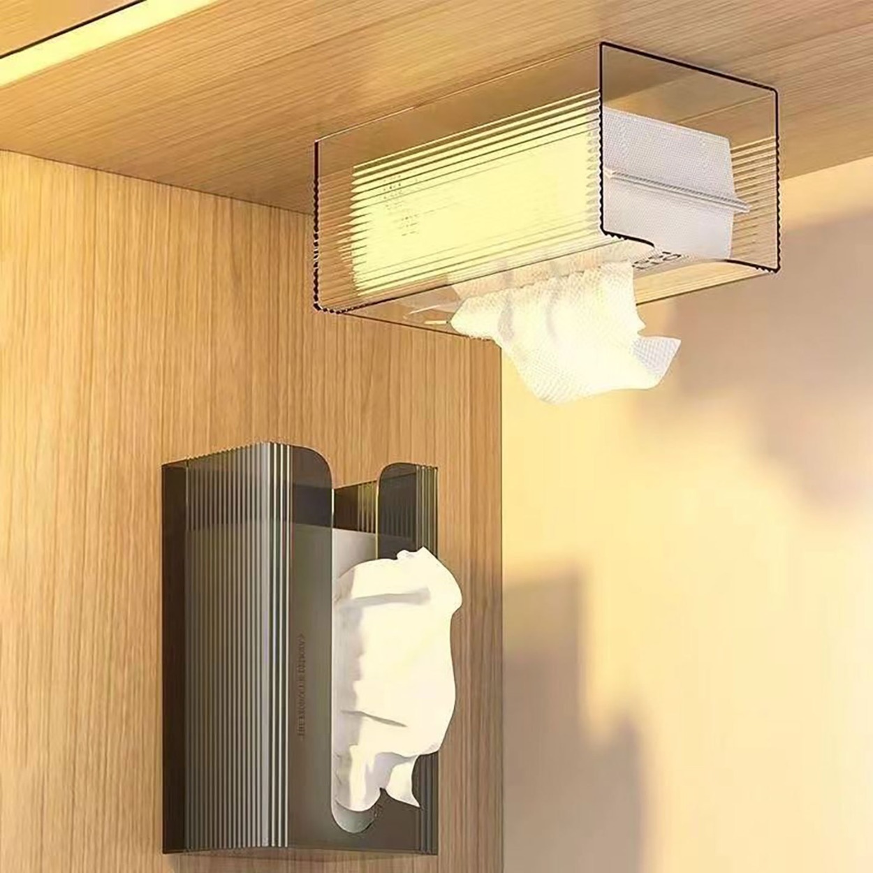 حامل مناديل أكريليك شفاف مثبت  - مراجعة Home Bathroom Paper Towel Dispenser وسعره