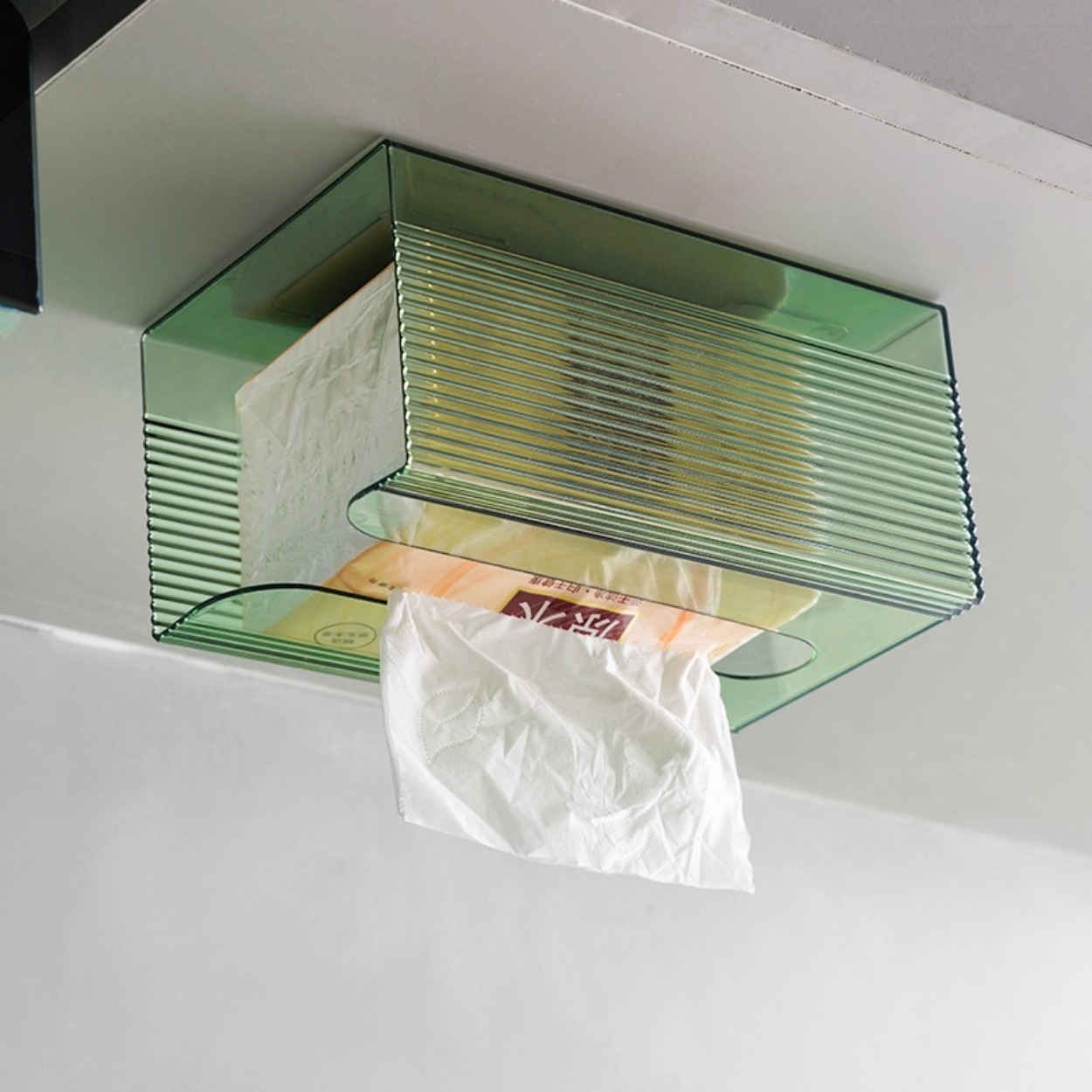 حامل مناديل أكريليك شفاف مثبت  - مراجعة Home Bathroom Paper Towel Dispenser وسعره