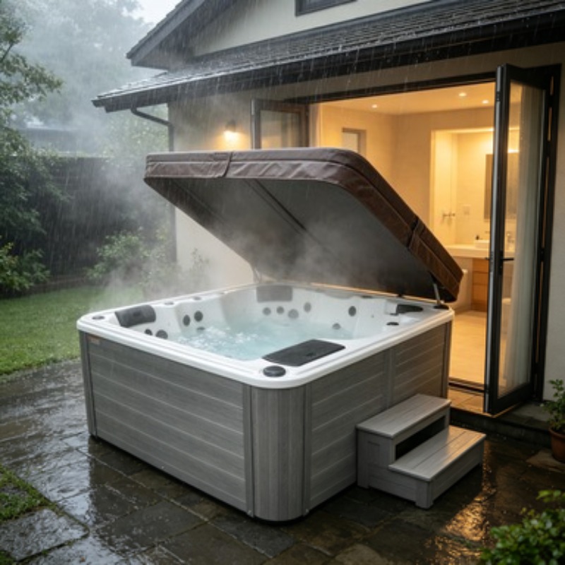 حوض استحمام ساخن لـ 7 أشخاص مع - مراجعة Home Bathroom Jacuzzi وسعره