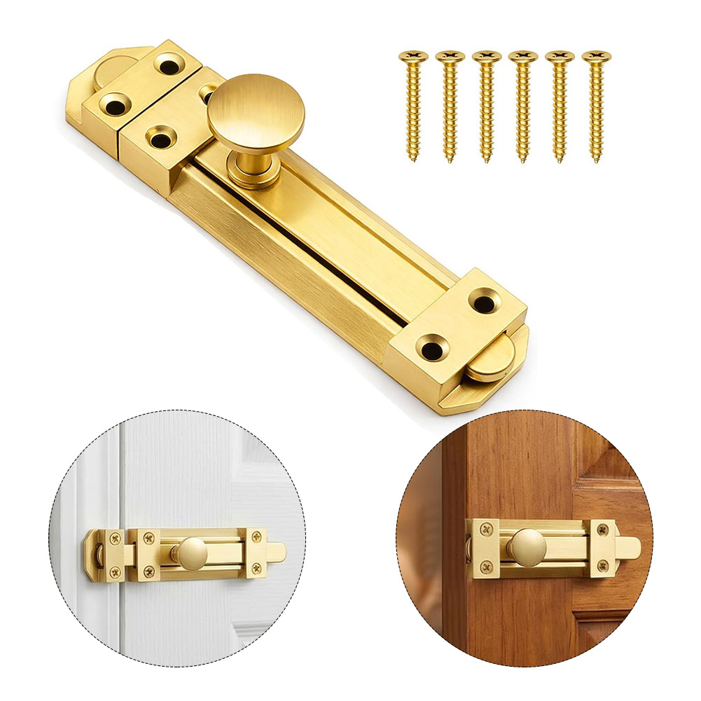 قفل باب منزلق من النحاس الصلب  - مراجعة Home Bathroom Hardware وسعره