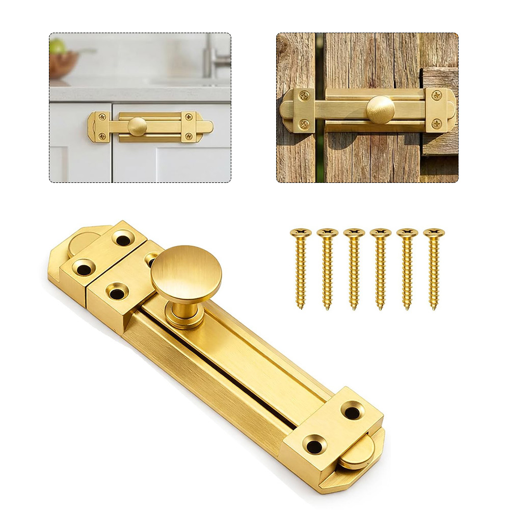 قفل باب منزلق من النحاس الصلب  - مراجعة Home Bathroom Hardware وسعره