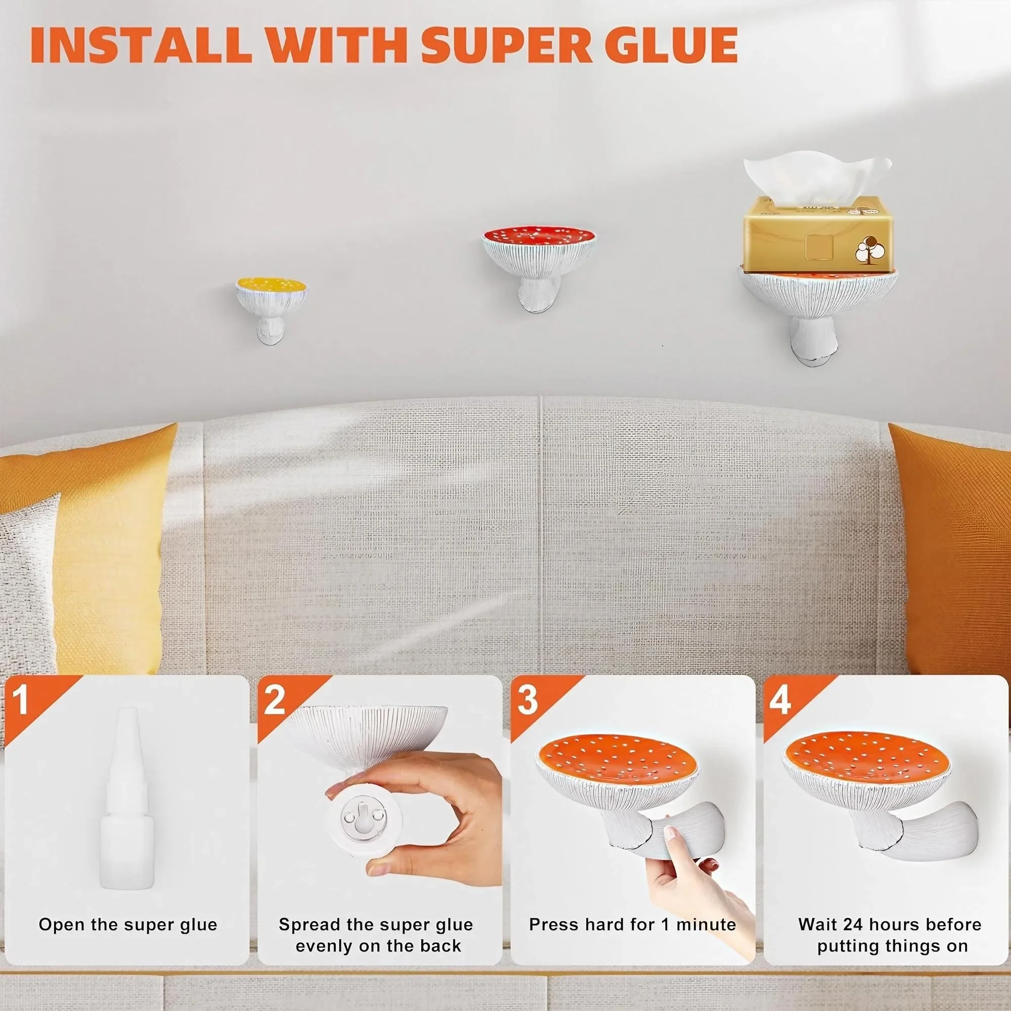 رف حائط عائم على شكل فطر، رف م - مراجعة Home Bathroom Hardware وسعره