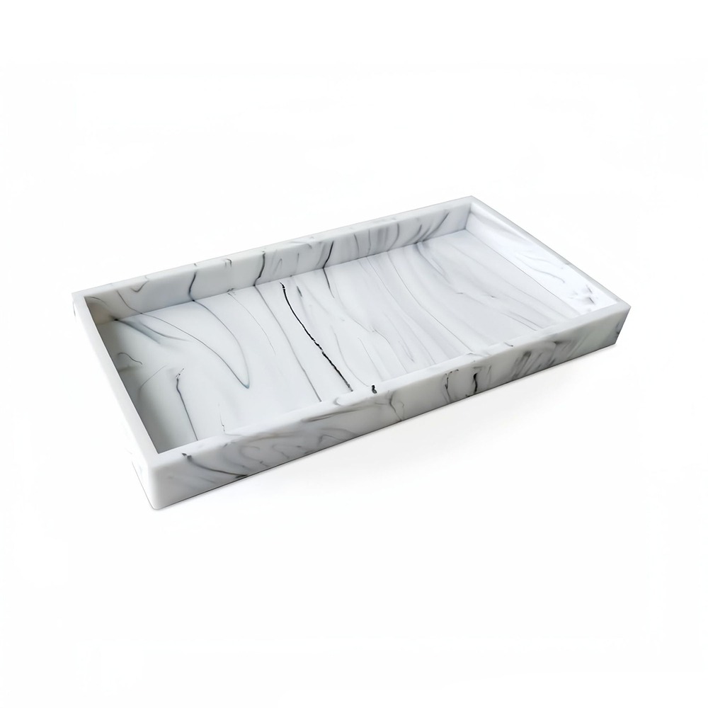 صينية تخزين سيليكون مستطيلة سم - مراجعة Zara Home Bathroom Tray وسعره