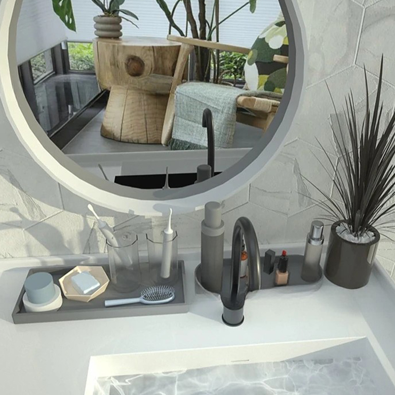 صينية تخزين من السيليكون منظم  - مراجعة Zara Home Bathroom Tray وسعره