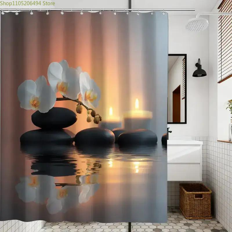 ستارة حمام بتصميم زهرة الأوركي - مراجعة Home Bathroom Spa Ideas وسعره