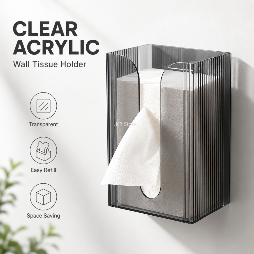 حامل مناديل شفاف مثبت على الحا - مراجعة Home Bathroom Paper Towel Dispenser وسعره