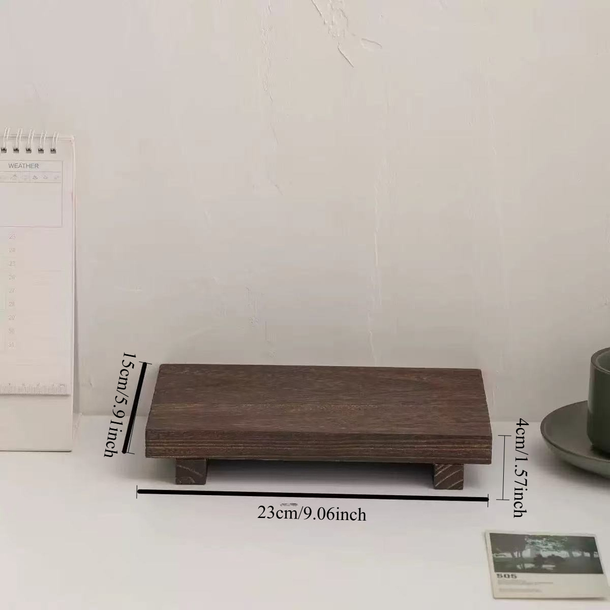 صينية خشبية عتيقة للزينة، صيني - مراجعة Zara Home Bathroom Tray وسعره